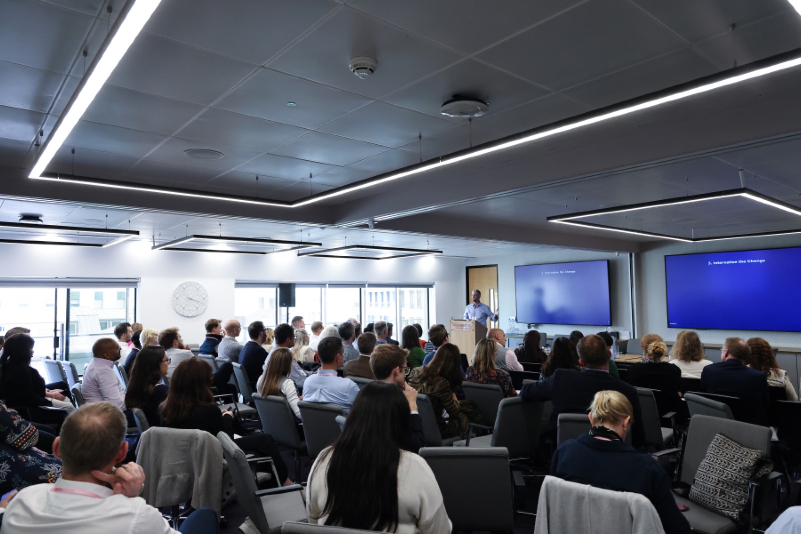 Dr Keith O'Brien speaking to an audience of leaders